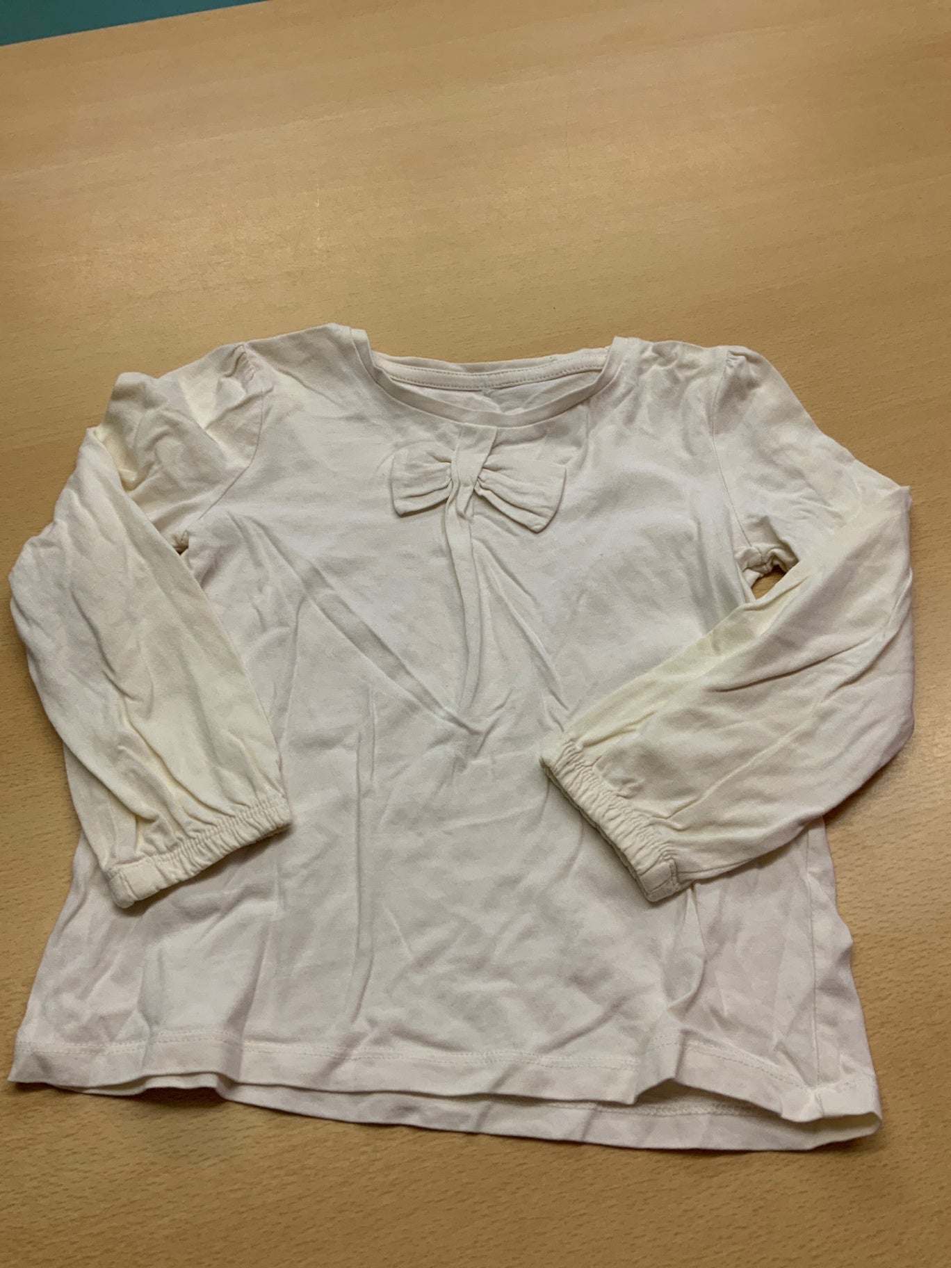 Langarmshirt 110/116 Weiß