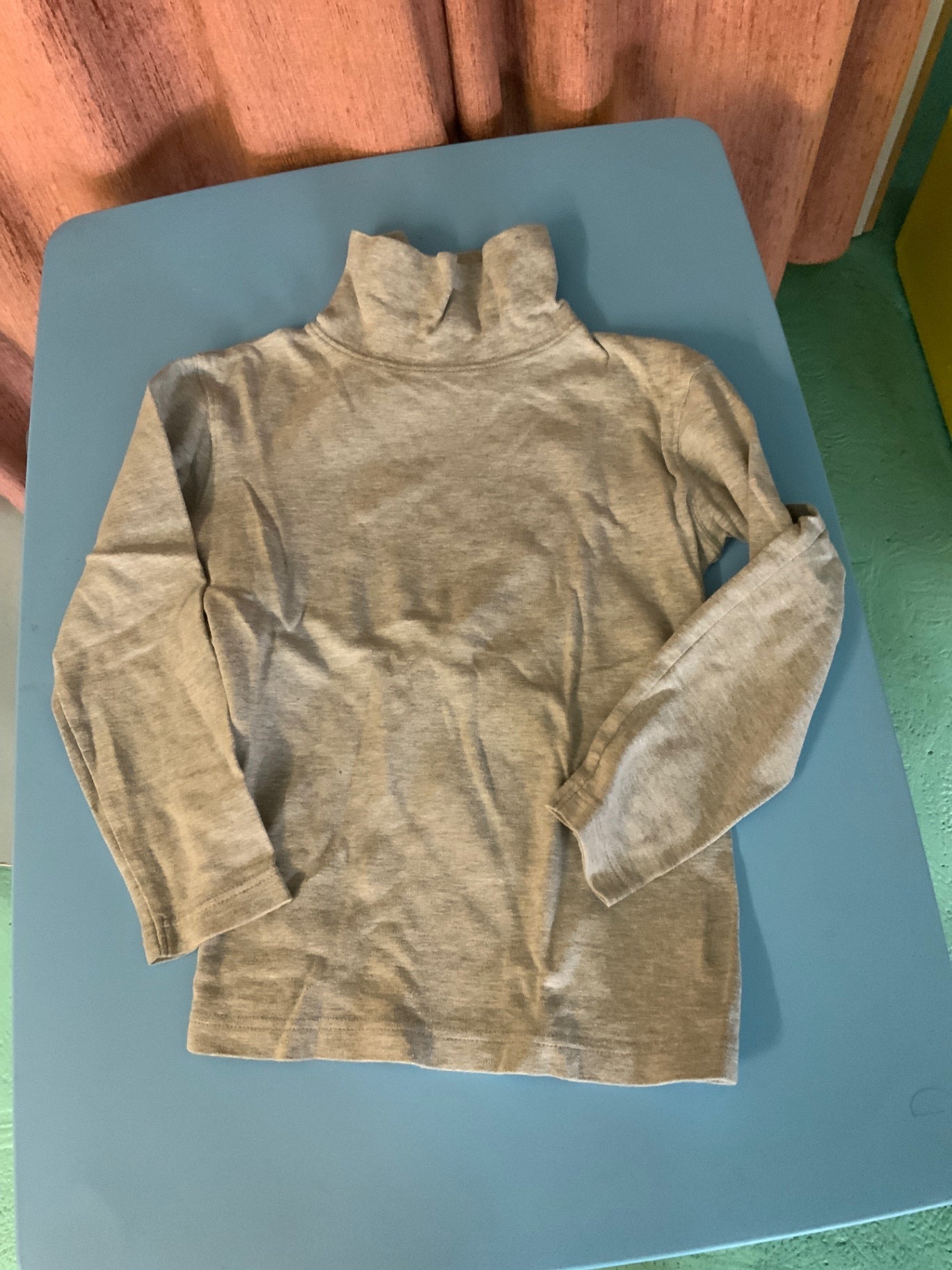 Rollkragen-Pullover 140 Grau