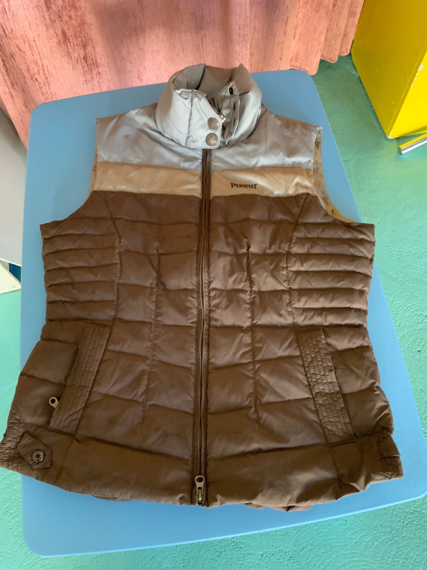 Pixeat Weste M Braun und Grau