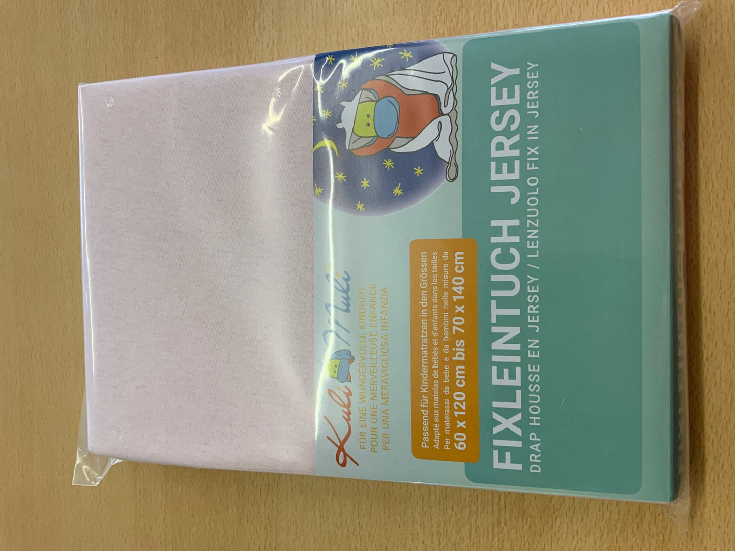 Kuli Muli Fixleintuch 60 x 120 bis 70 x 140 Rosa