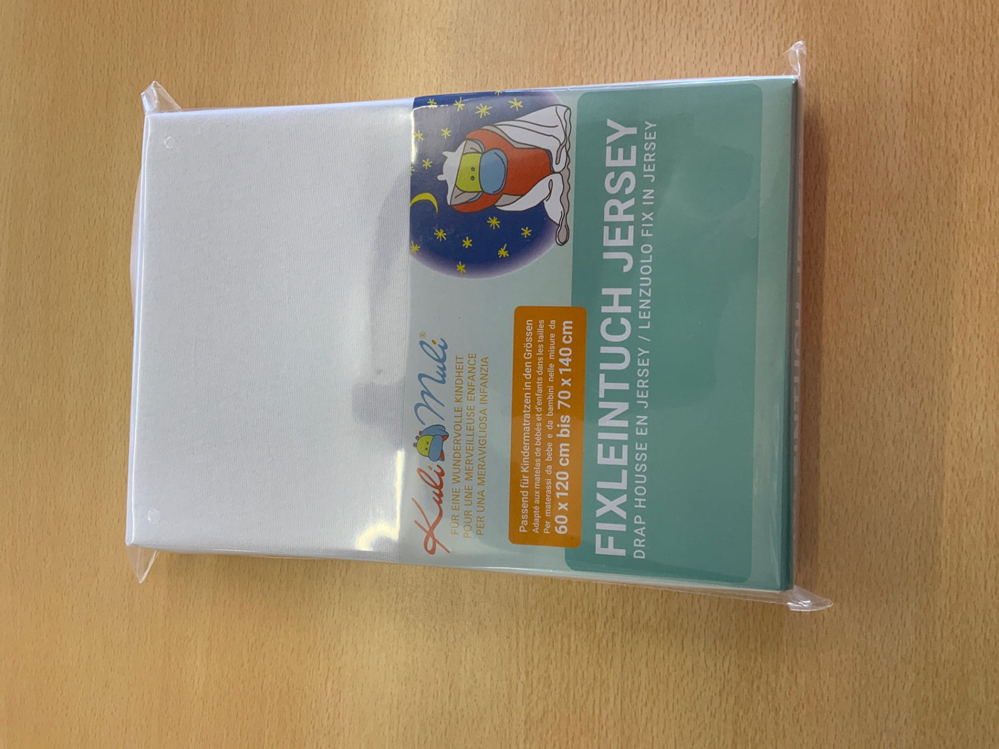 Kuli Muli Fixleintuch 60 x 120 bis 70 x 140 Weiß