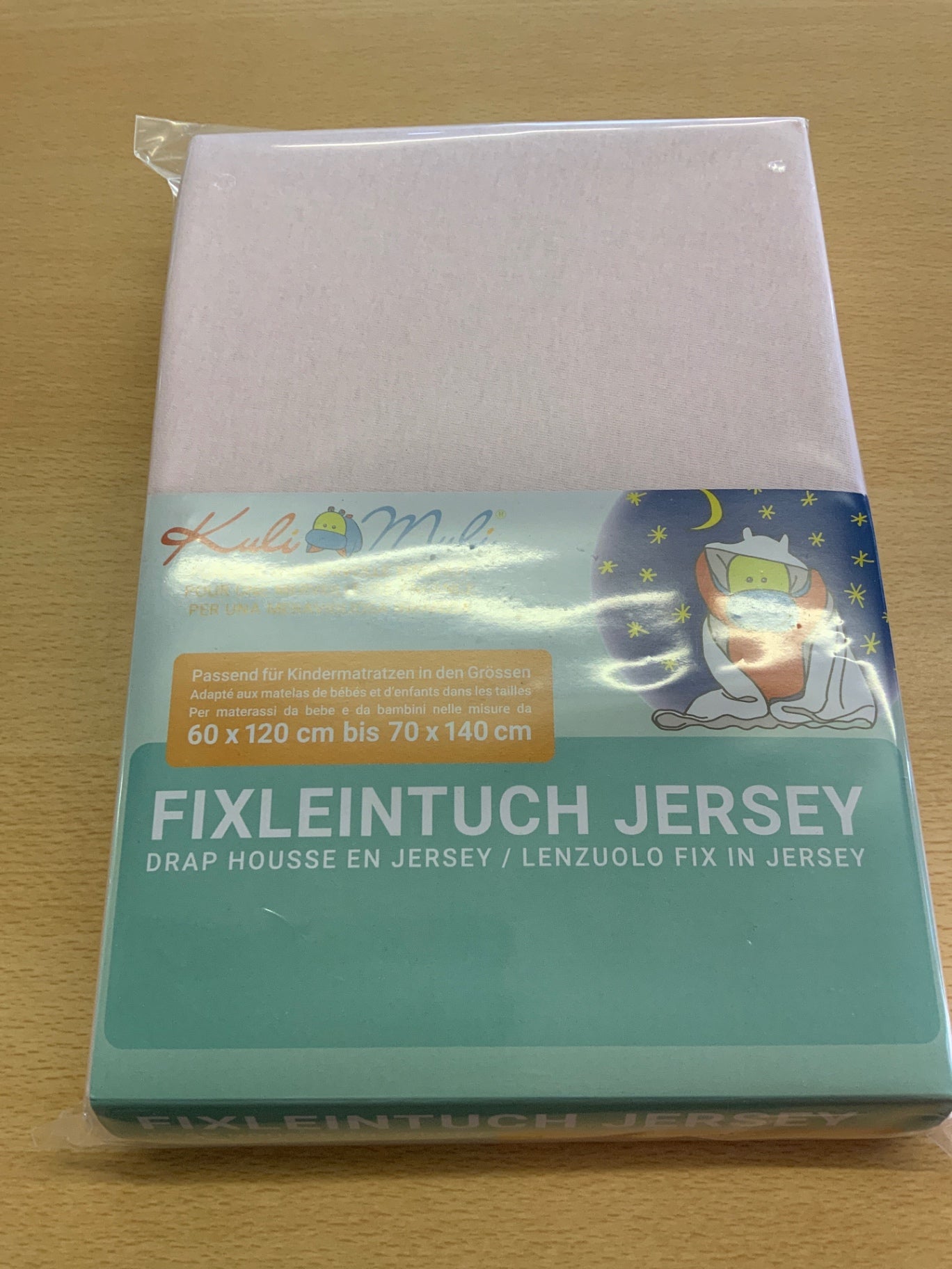 Kuli Muli Fixleintuch 60 x 120 bis 70 x 140 Rosa