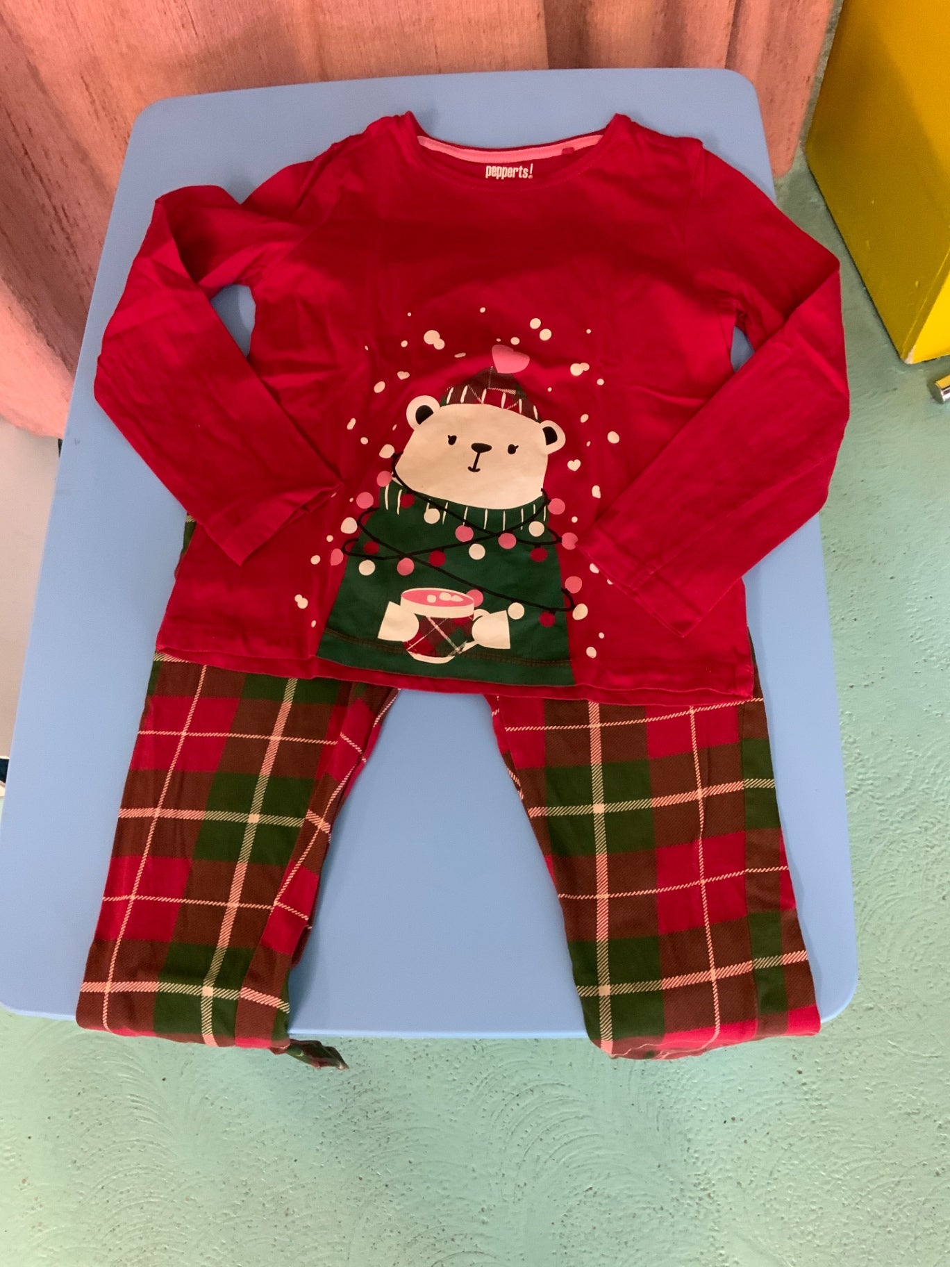 Pepperts! Pyjama-Set 134/140 Rot und Grün