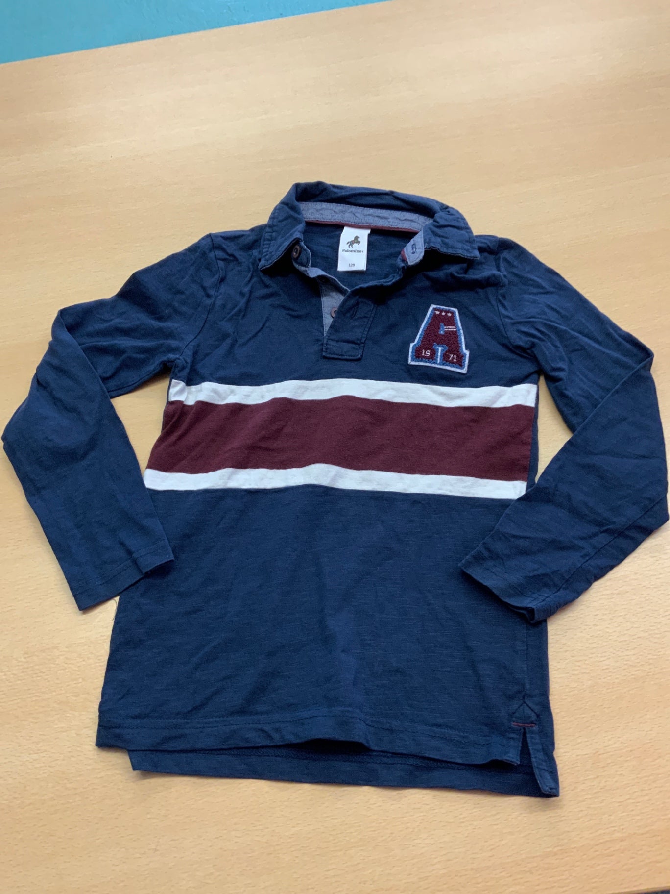 Polohemd 128 Blau und Rot