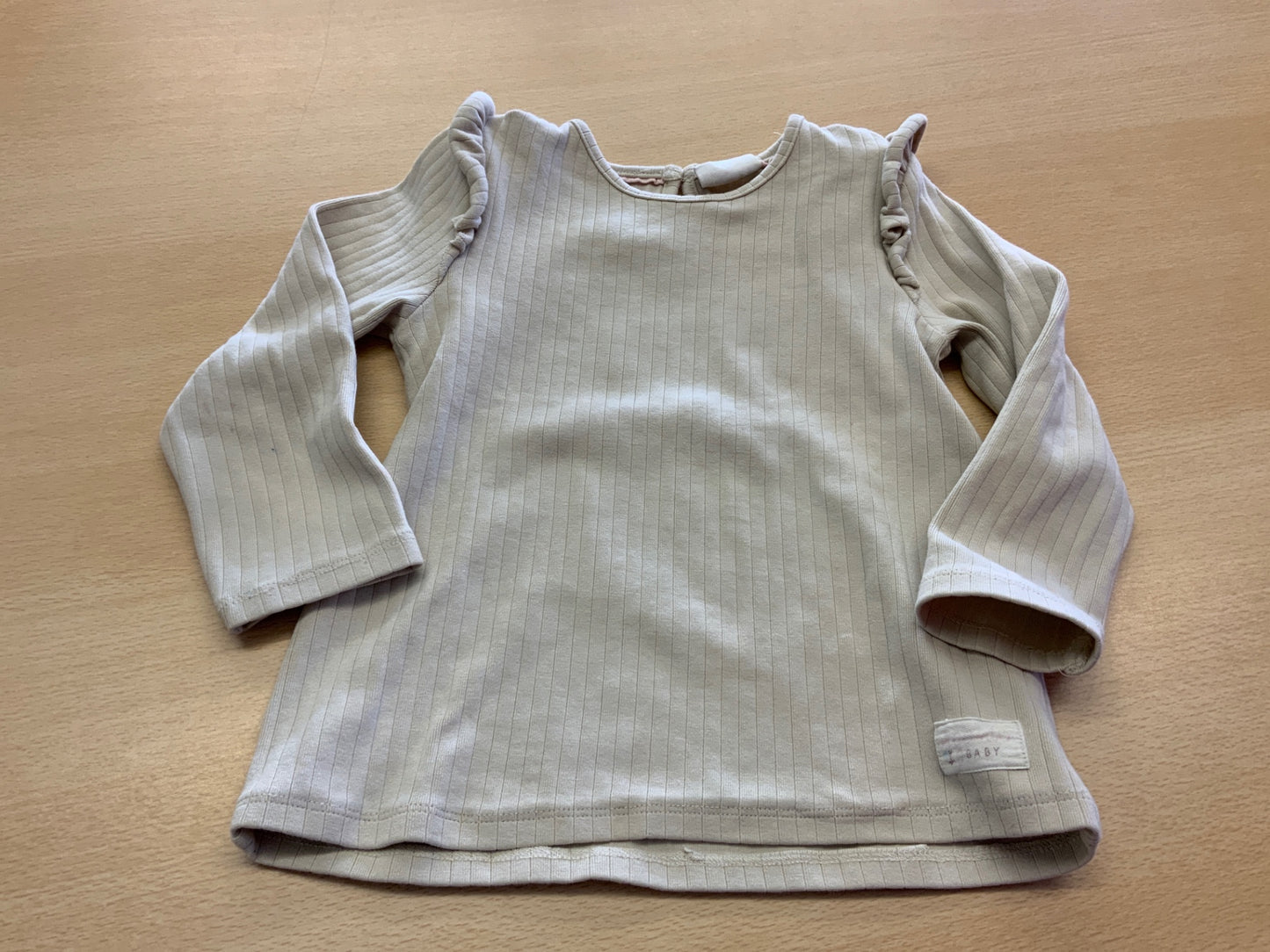 Langarmshirt 98 Beige