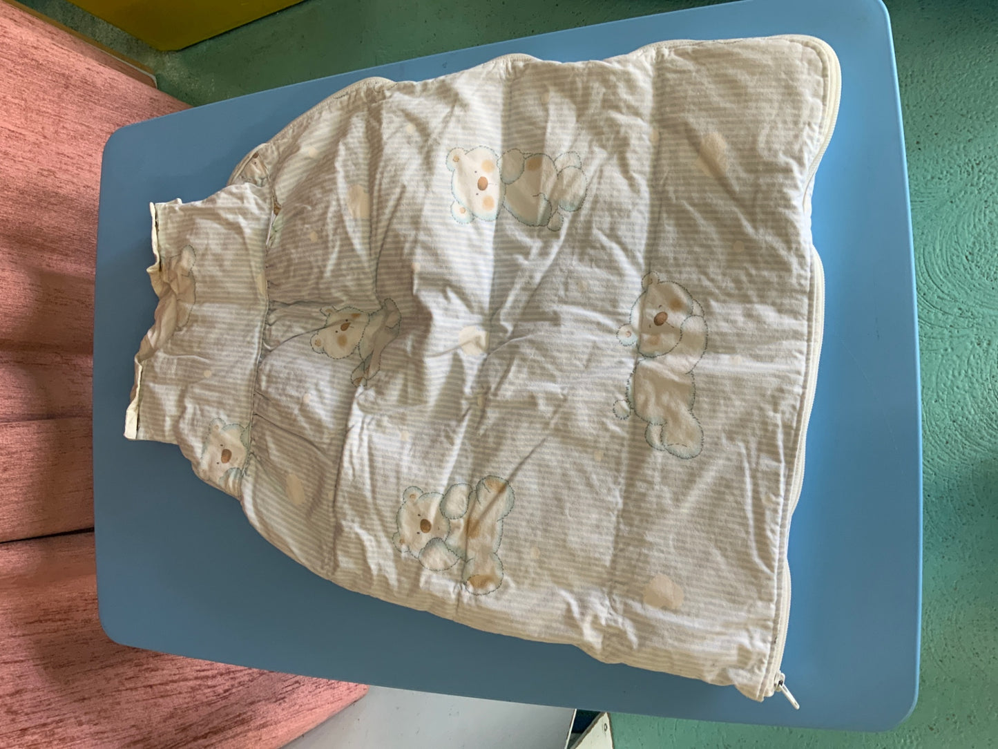 Schlafsack Weiss mit Streifen