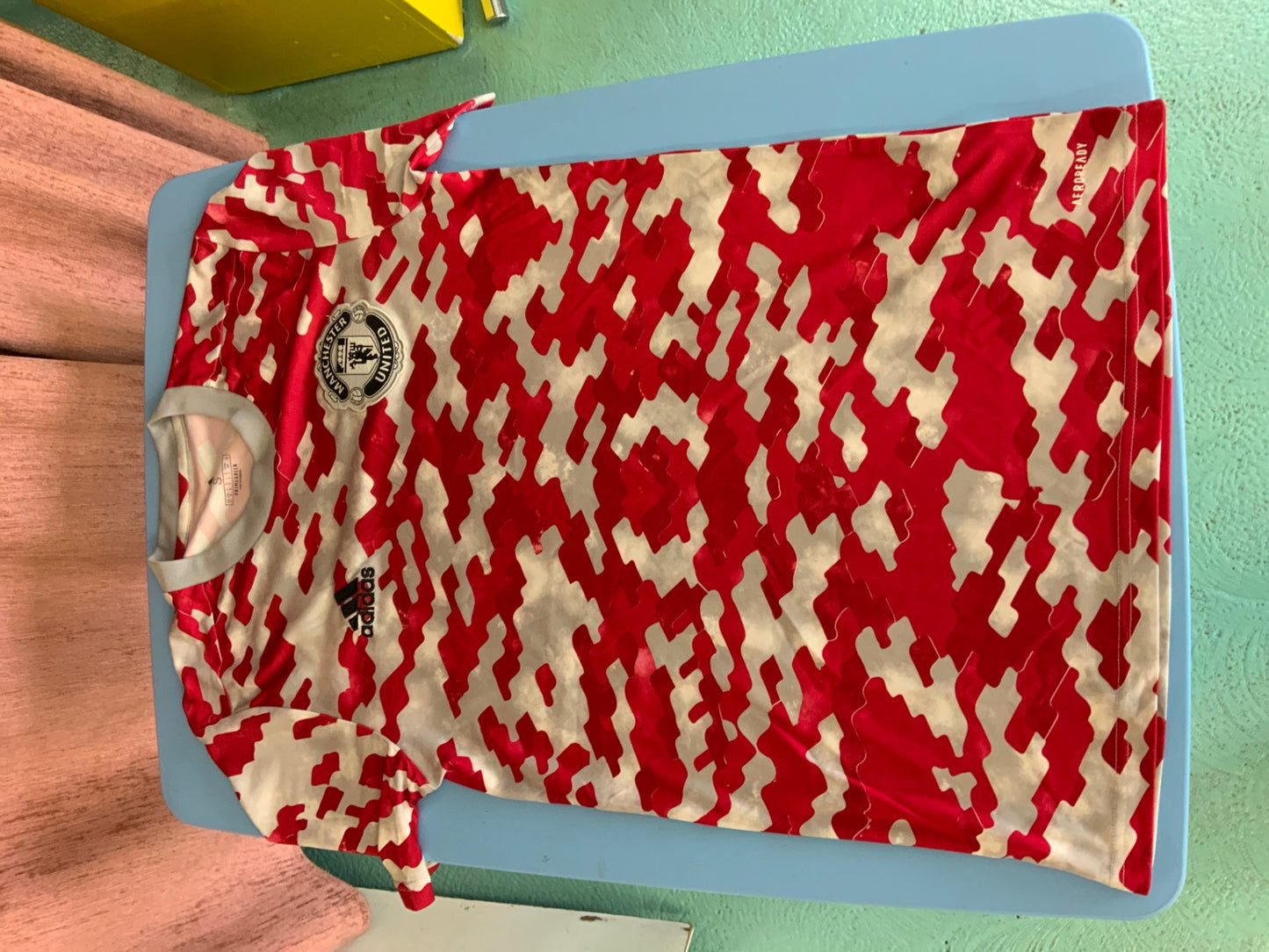 Adidas Fußballtrikot S Rot und Beige