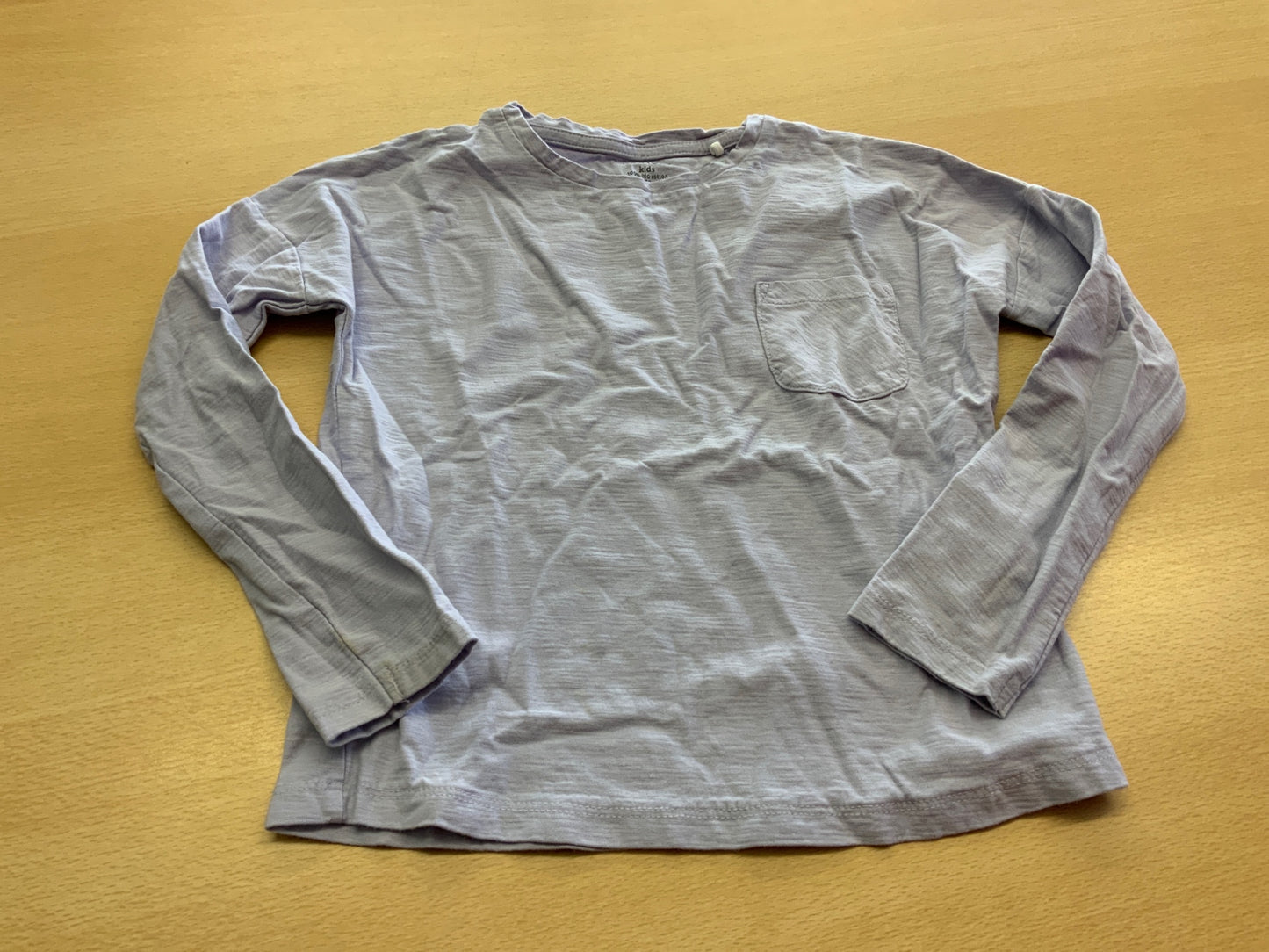 Langarmshirt 128 Hellgrau