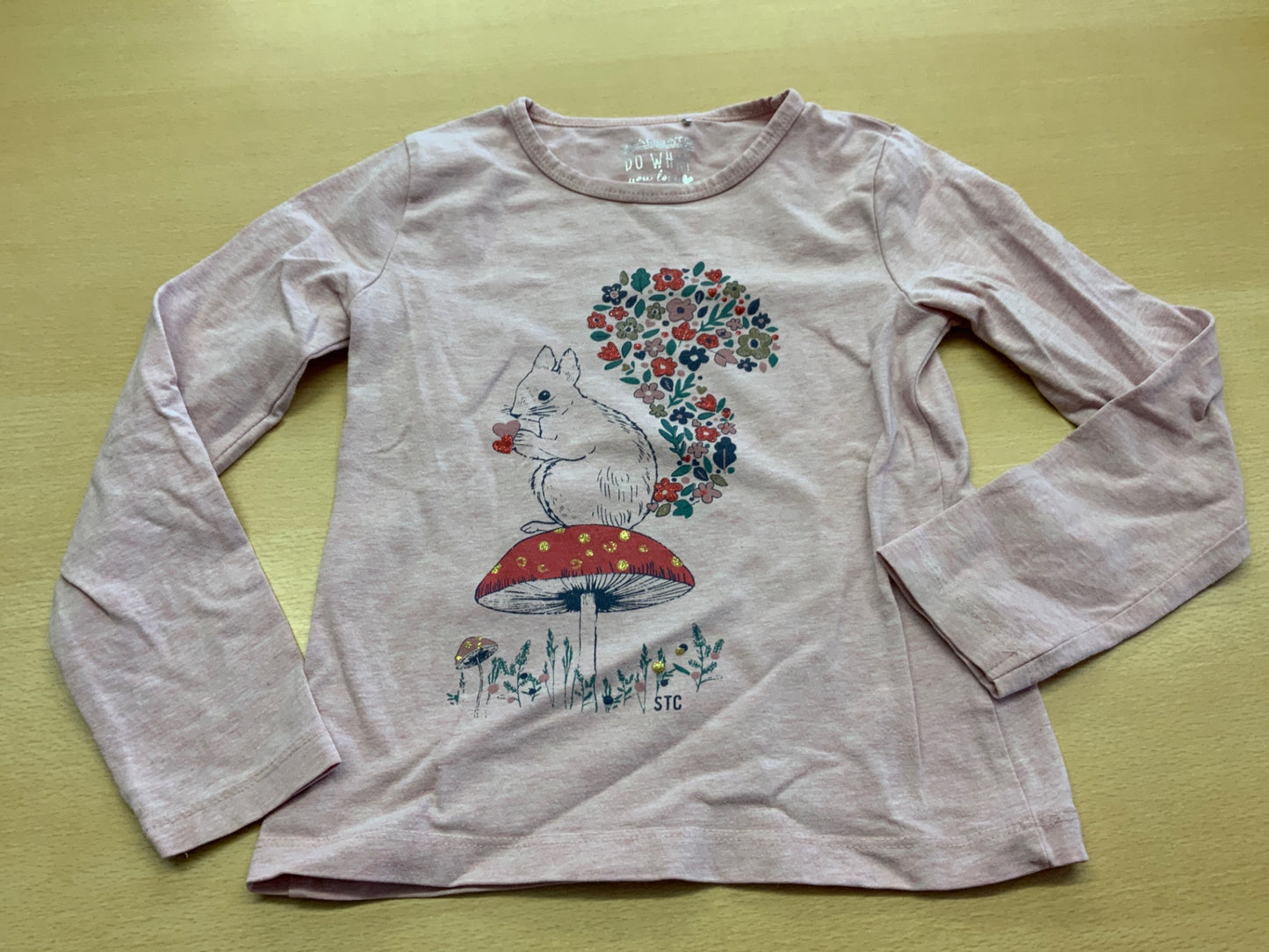 Langarm-Shirt 116/122 Rosa