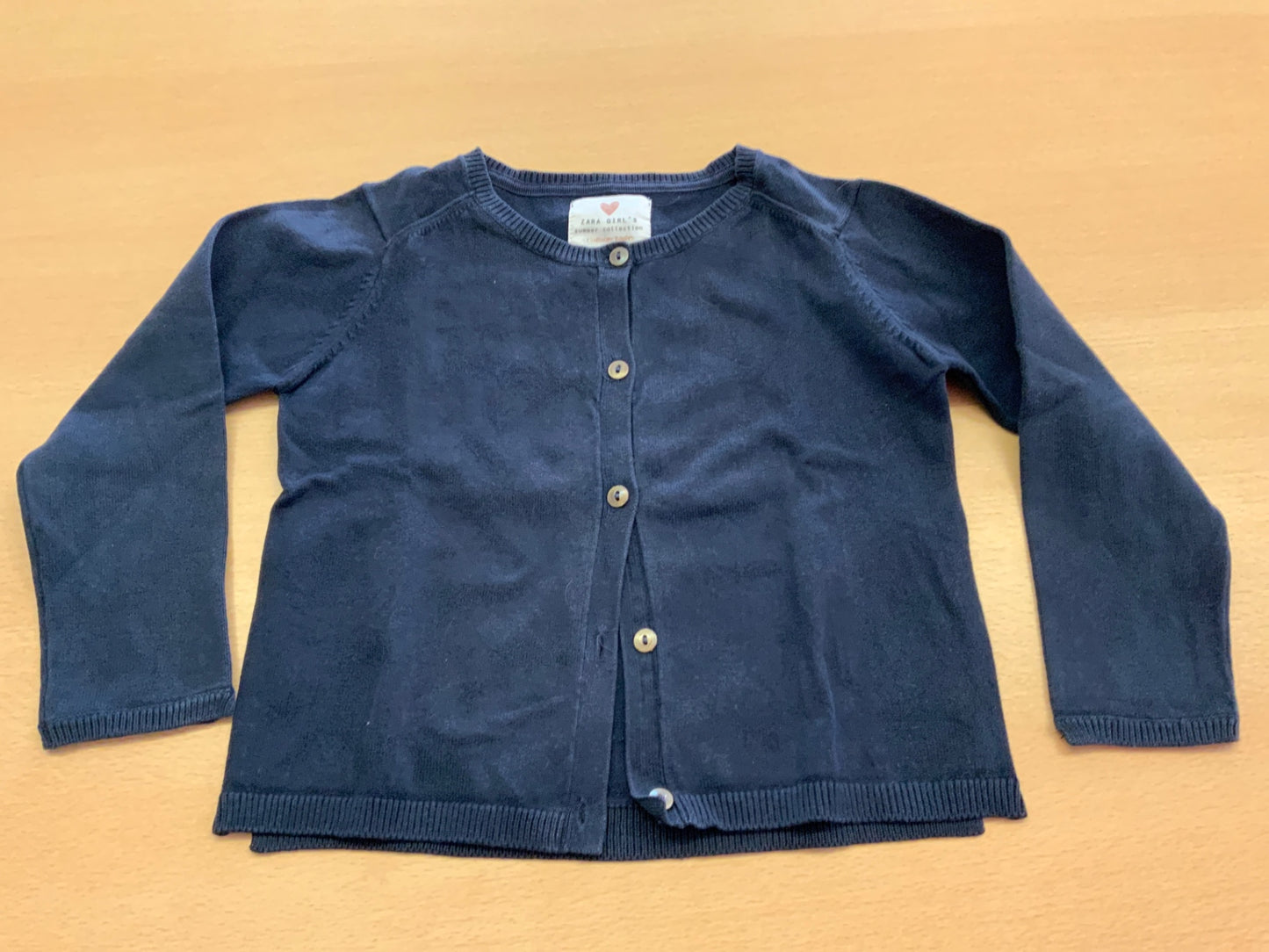Zara Girl's Strickjacke 104 Dunkelblau