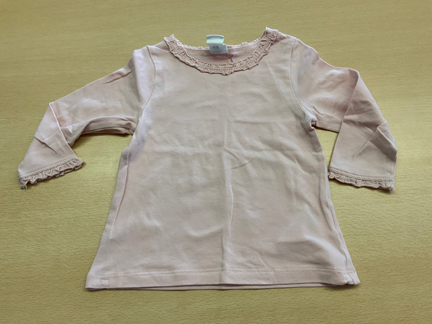 Langärmliges T-Shirt 74 Hellrosa