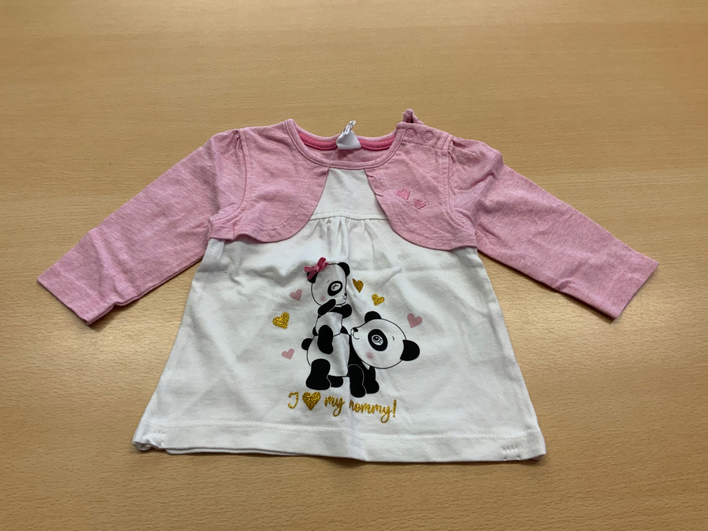 Pulli 68 Weiß und Pink