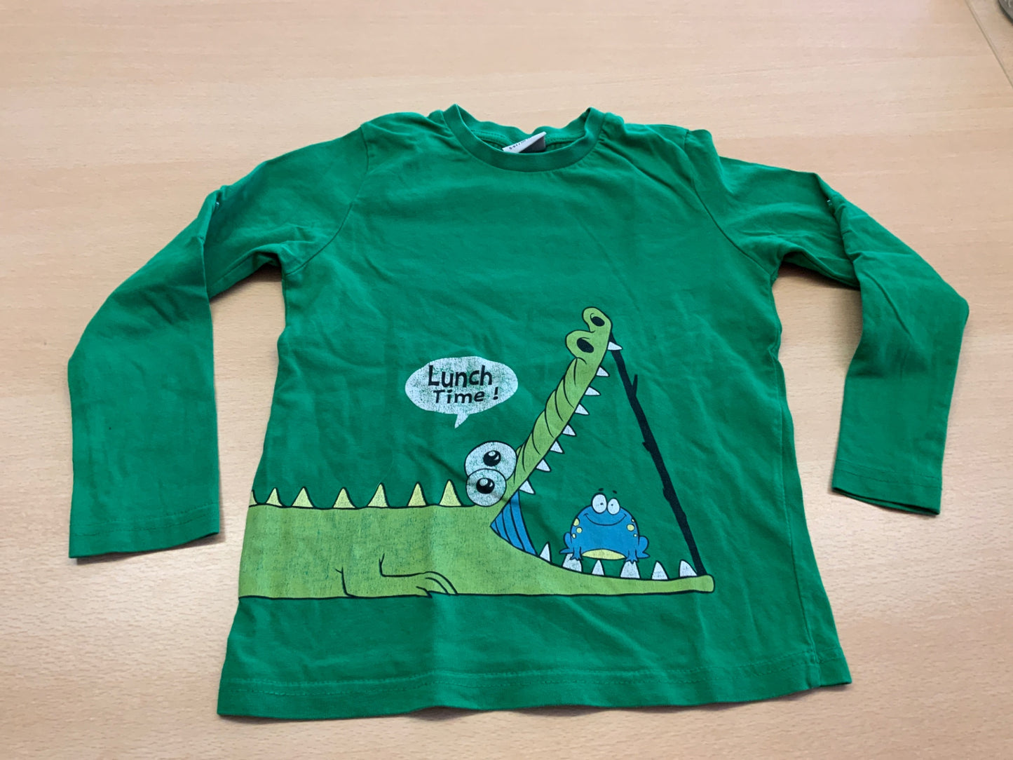 Langarmshirt 110/116 Grün