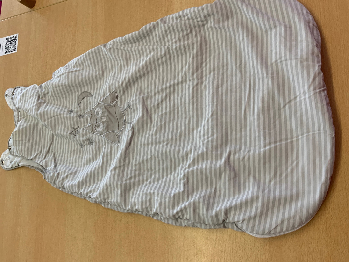 Schlafsack Beige und Weiß