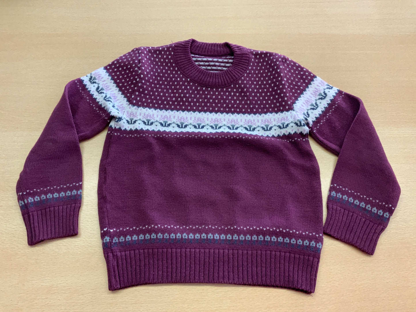Pullover 110/116 Weinrot