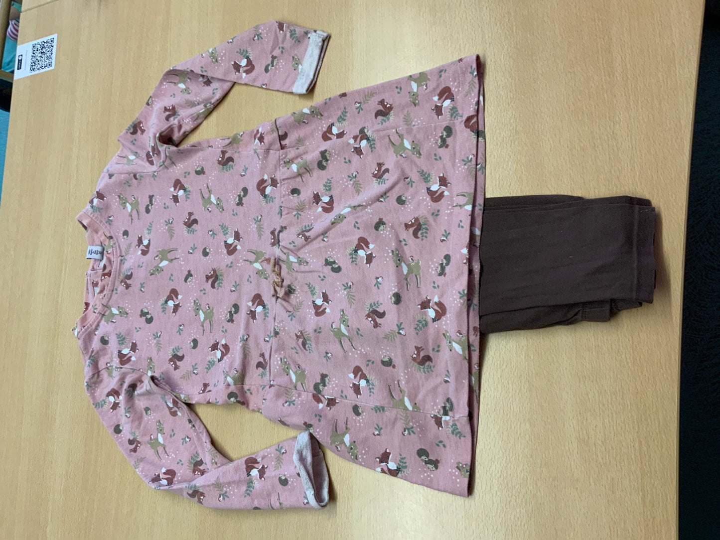 Leggings mit Röckli 116 Rosa und Braun