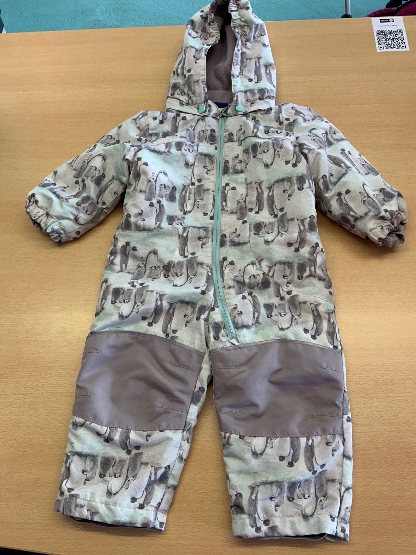 Winteroverall 74/80 Beige und Grau