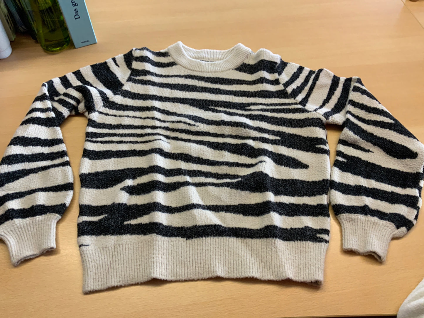 Pullover M Beige und Schwarz