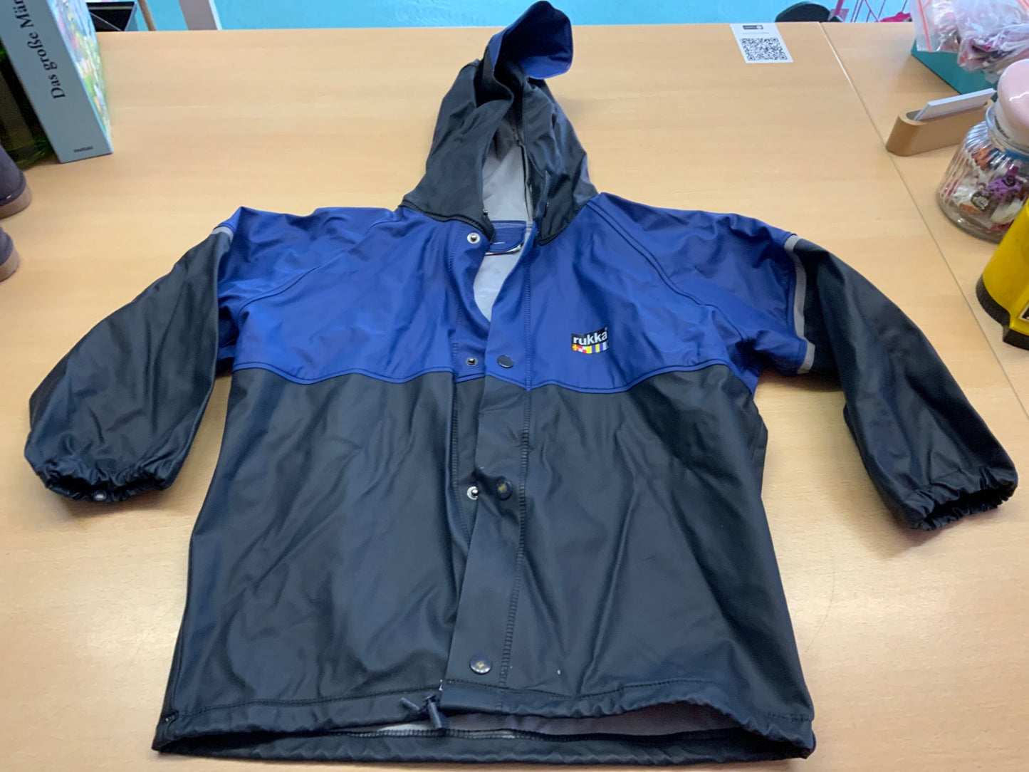 Rukka Regenjacke 116 Blau und Schwarz