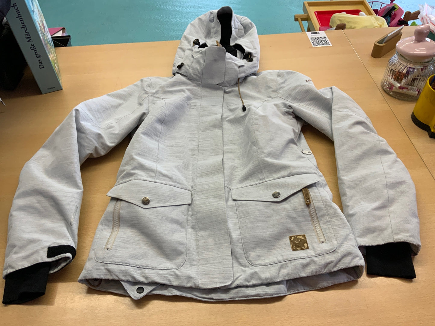 Winterjacke 34 Hellgrau