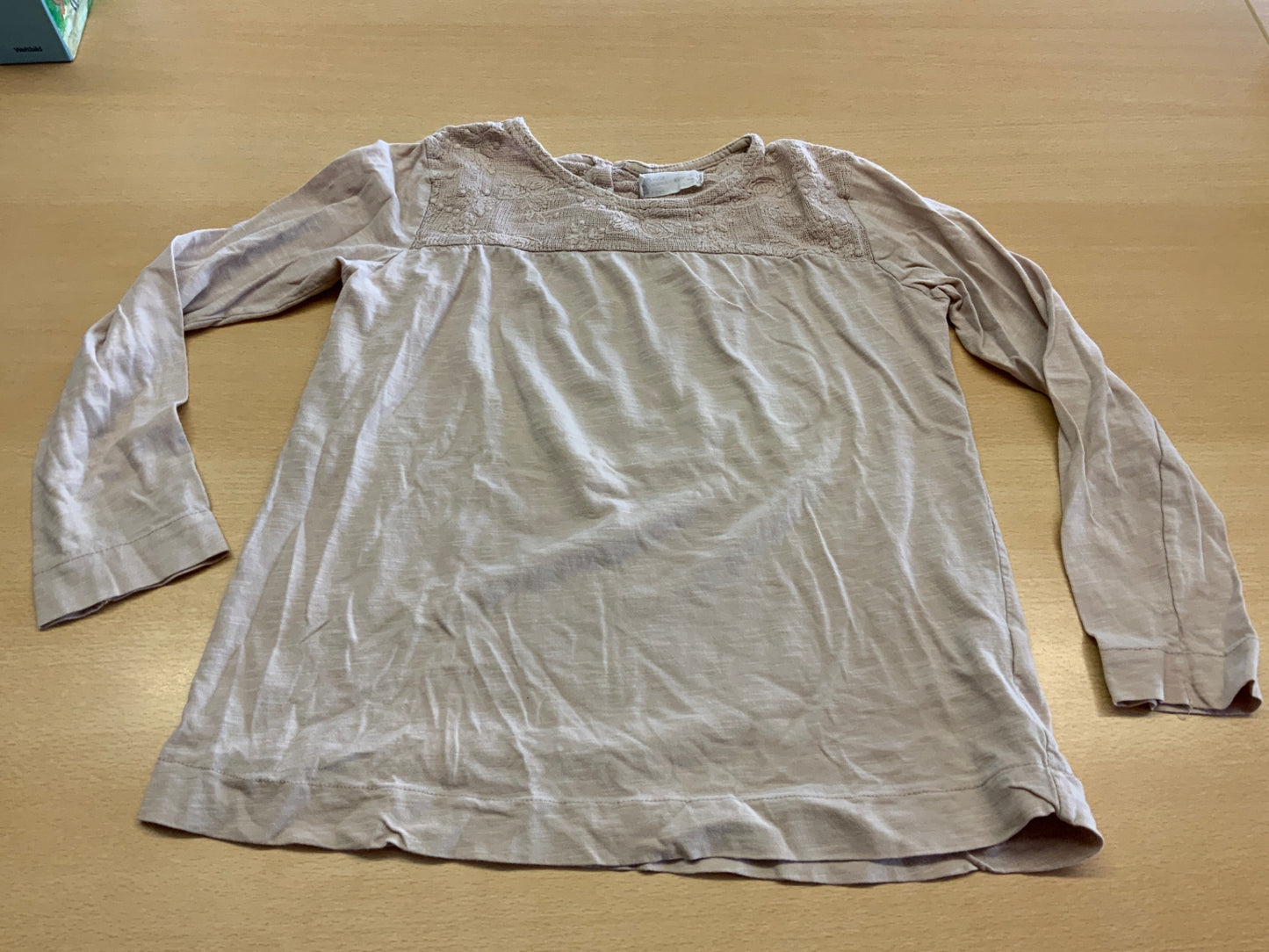 Langarmshirt 140 Beige