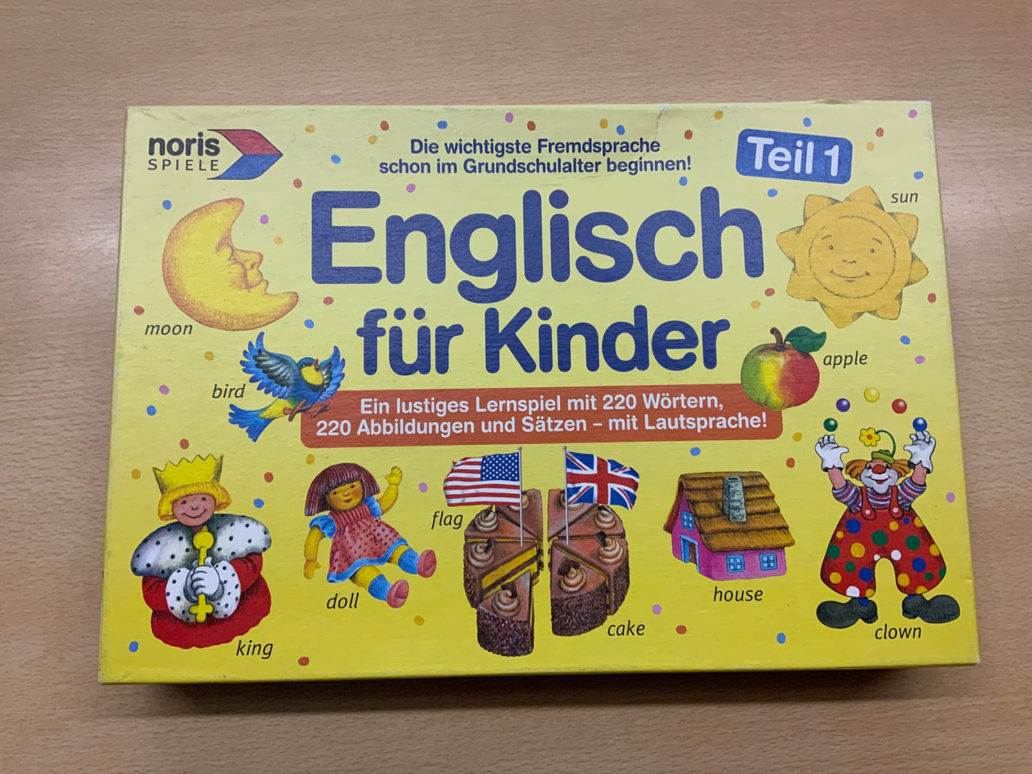 Noris Spiele Lernspiel Englisch für Kinder Gelb