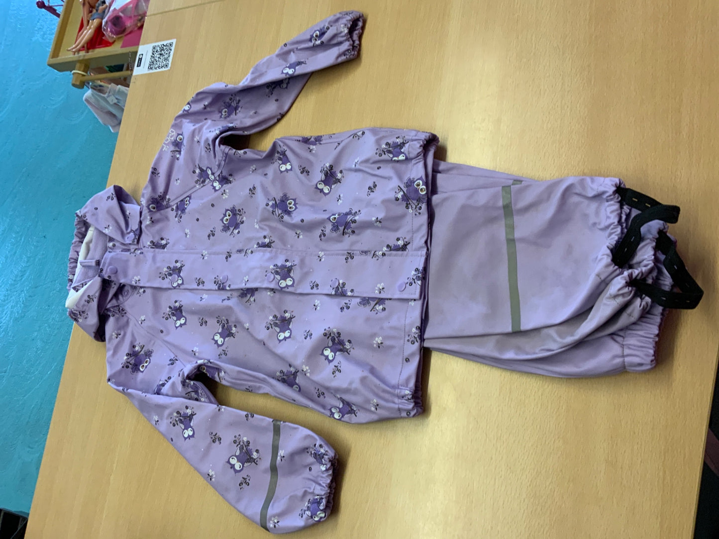 2 tl. Regenanzug 122 Violett