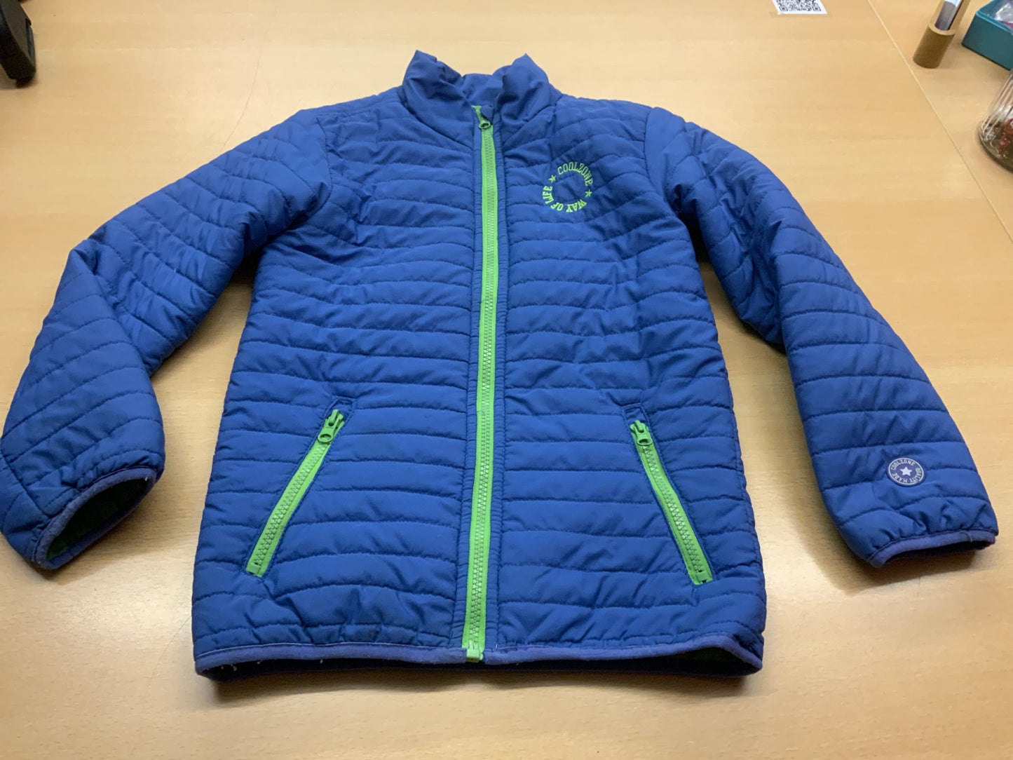 Windjacke 140 Blau und grün