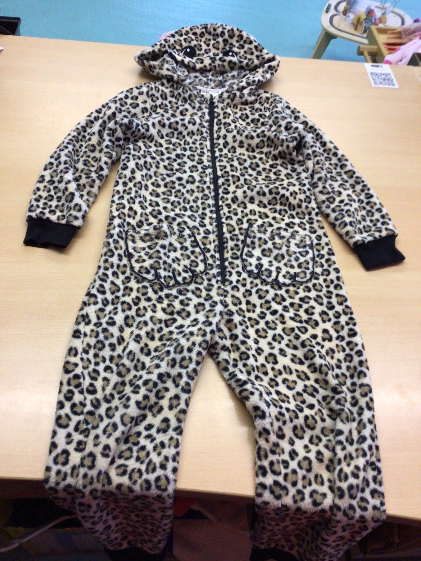 Overall 122/128 Beige und Schwarz