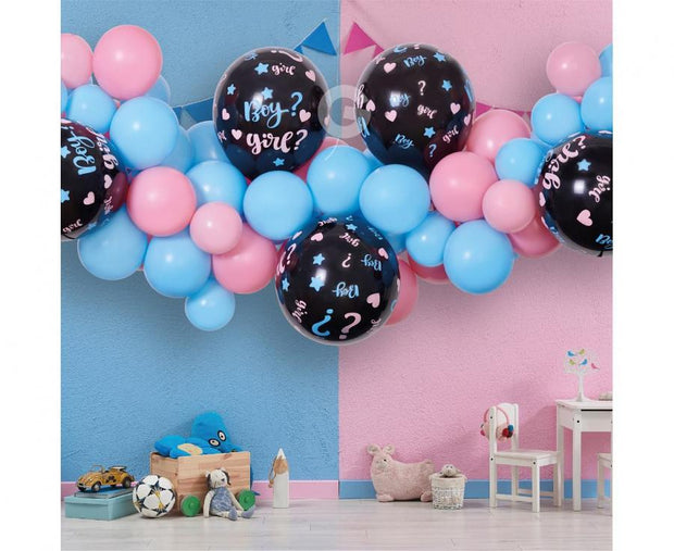 DIY Ballon Girlande "He or She?" – Der Magic Moment für deine Gender Reveal