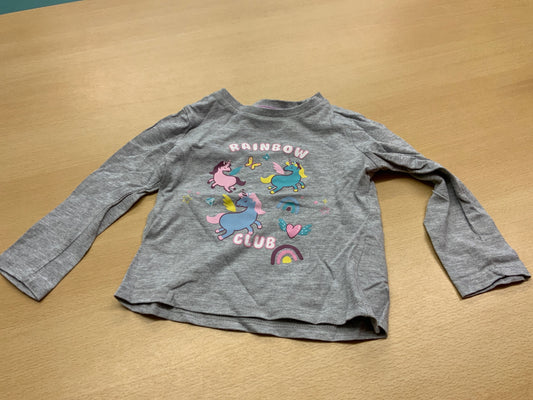 Langarmshirt 92 Grau