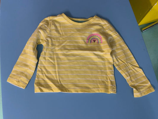 Langärmliges T-Shirt 92 Gelb