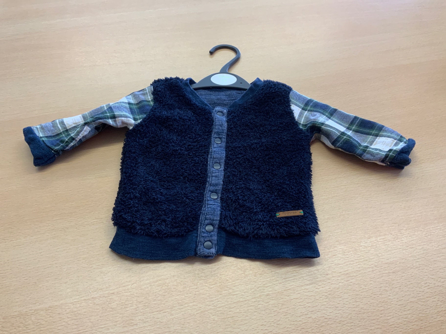 Kinderjacke 68 Blau und kariert