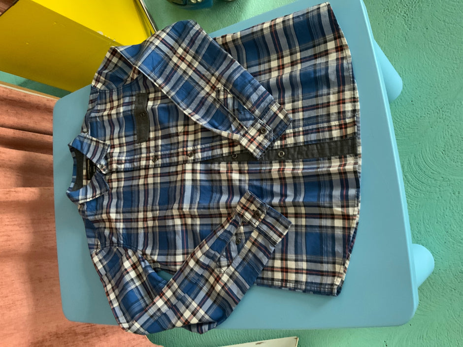 Hemd 146/152 Blau kariert