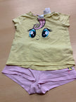 H&M Kinder Pyjama 98/104 Gelb und Rosa
