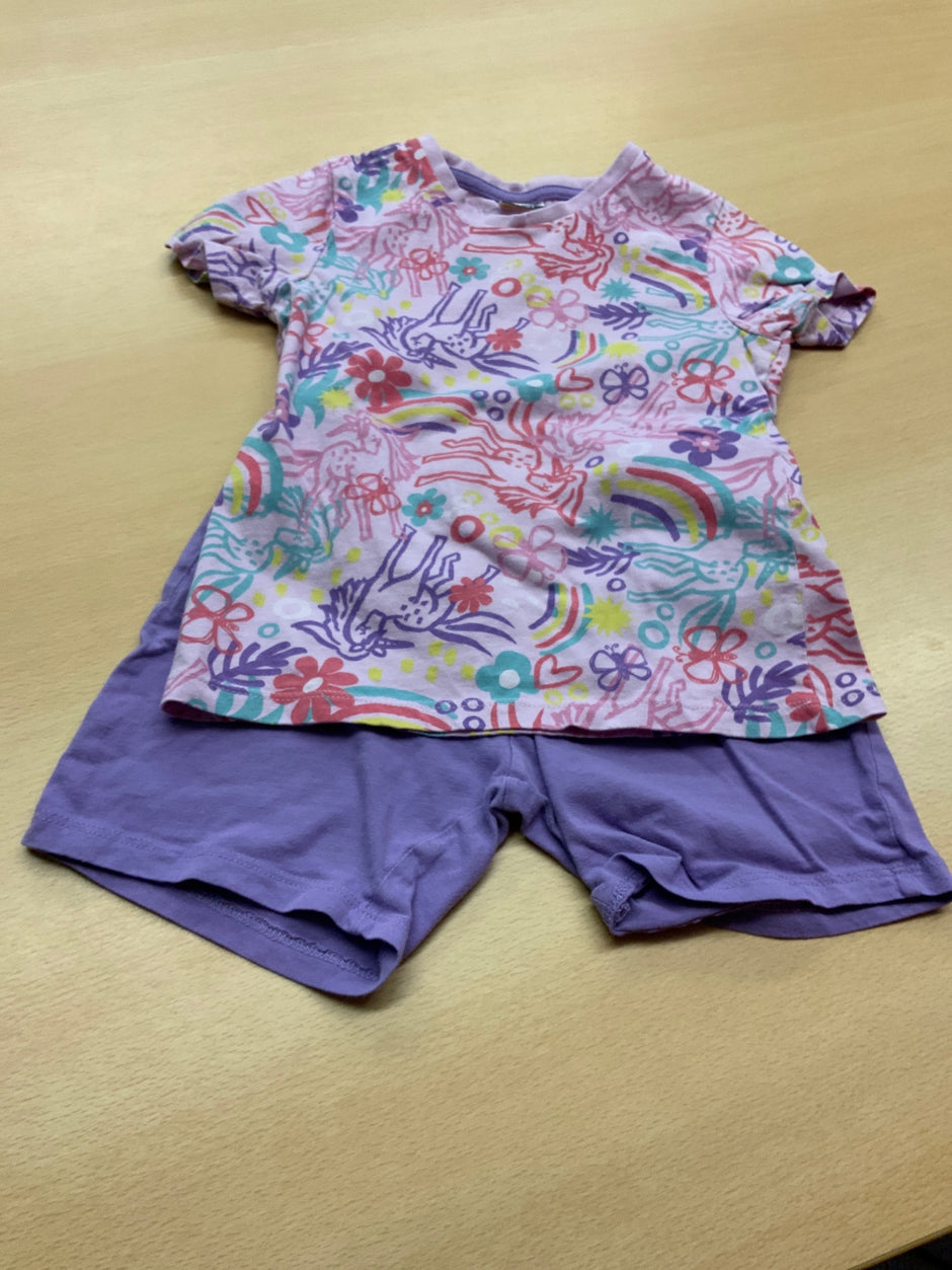 Kinder-Pyjama 98/104 Mehrfarbig