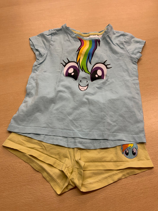  Pyjama-Set 98/104 Blau und Gelb