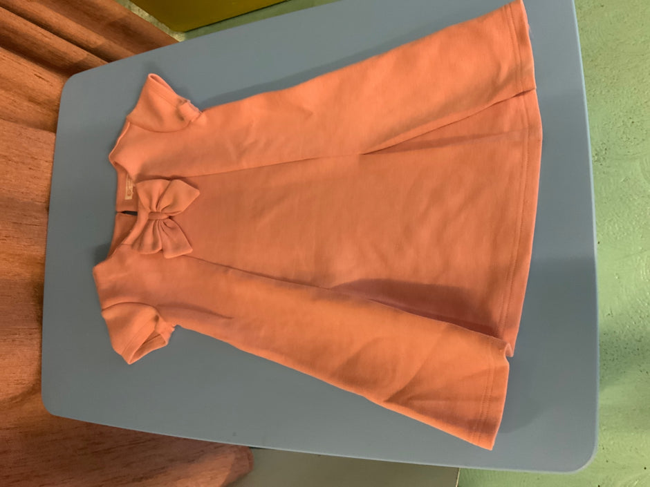 Kinderkleid 116 Pfirsich