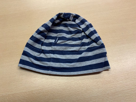 Mütze Grau und Blau gestreift