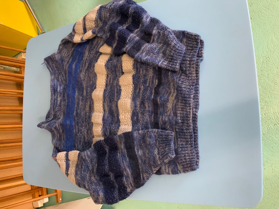 Pullover Blau und Beige