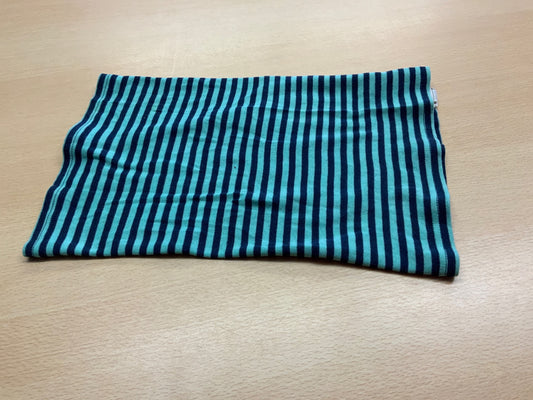 Schlauchschal Türkis und Marineblau gestreift