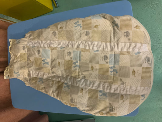 Schlafsack Beige und Blau