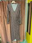 Kleid 38 Schwarz mit Blumenmuster
