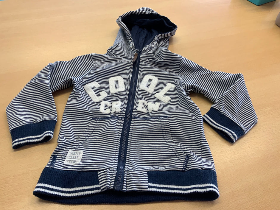 Simply Great Crew Hoodie 98 Blau gestreift