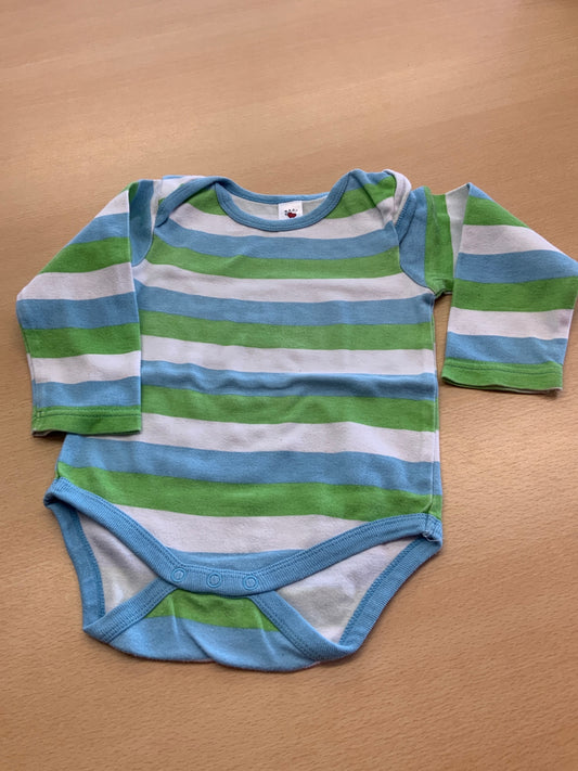 Langarmbody 86 Blau, Grün, Weiß