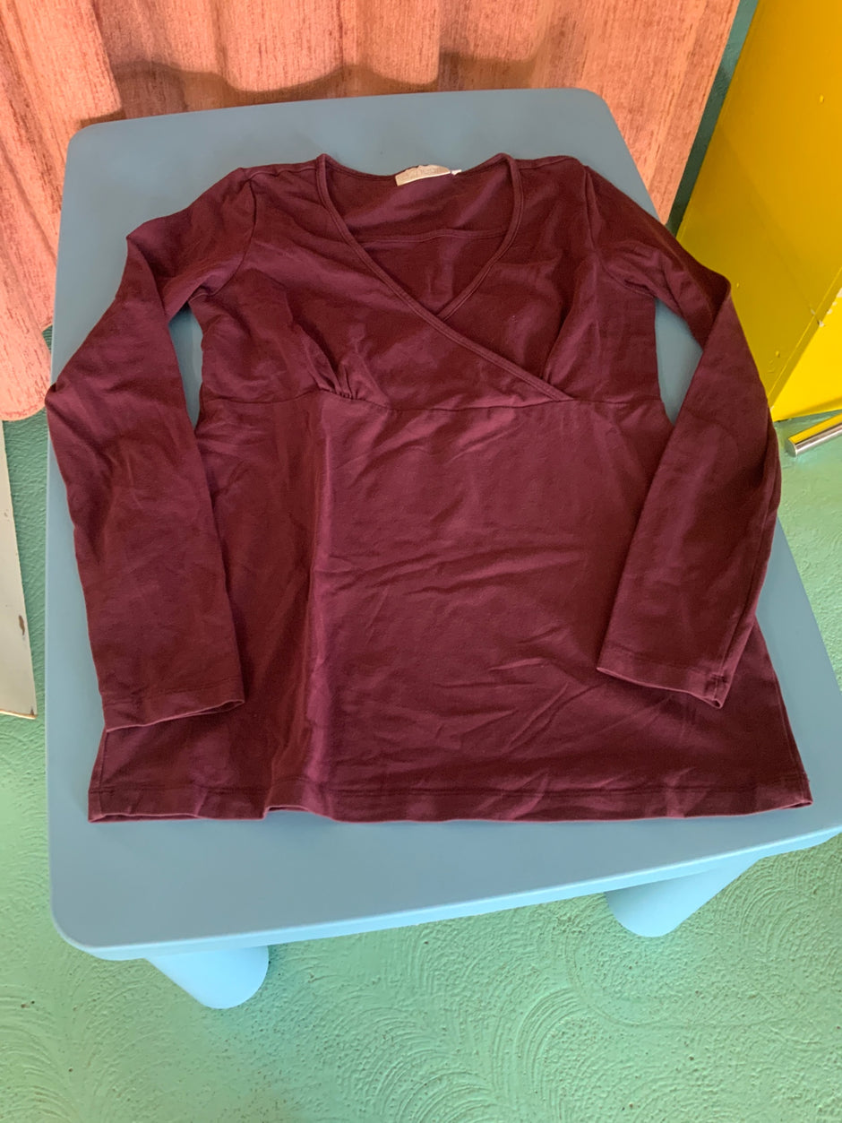 Schwangerschafts-Langarmshirt 36 Bordeaux