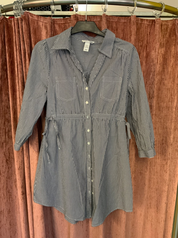 Blusen-Kleid 38 Blau gestreift