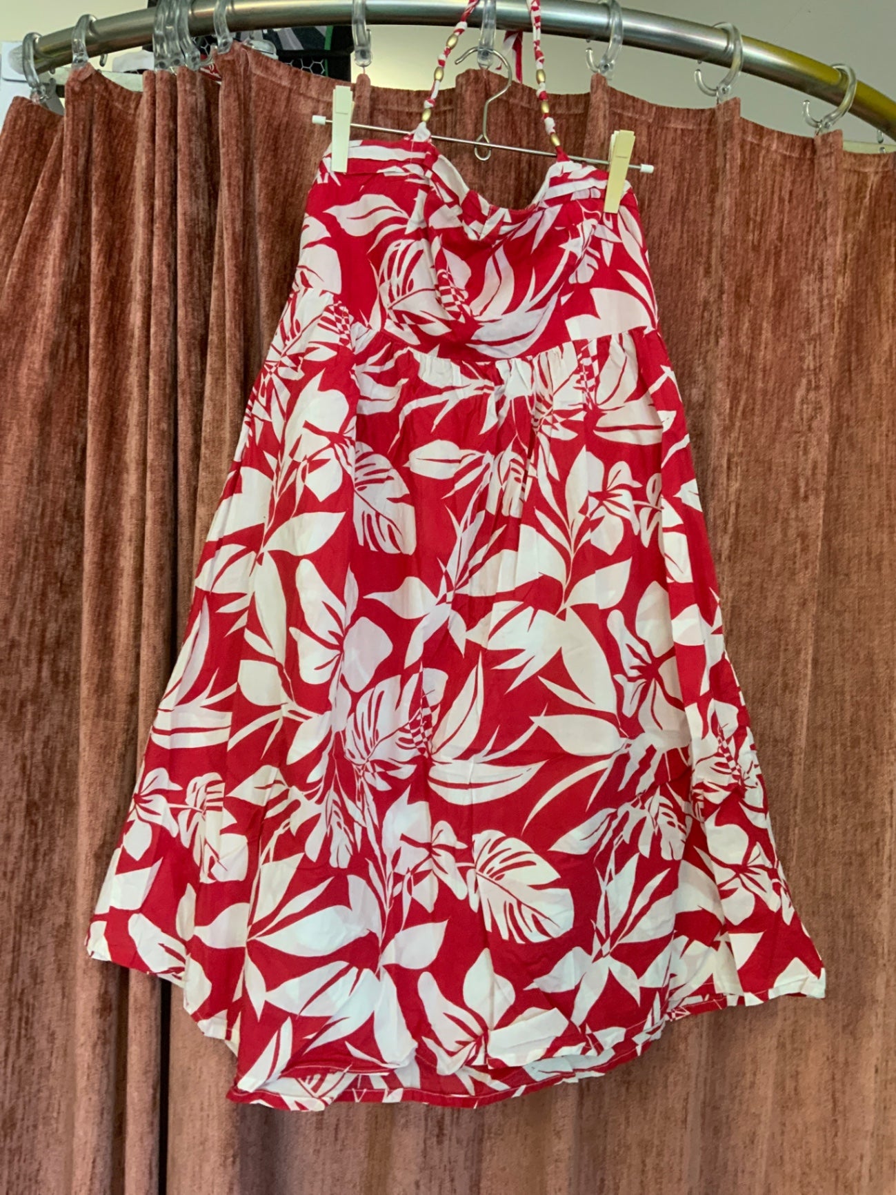 Kleid S Rot und Weiß