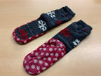 Socken Grau, Rot, Weiß