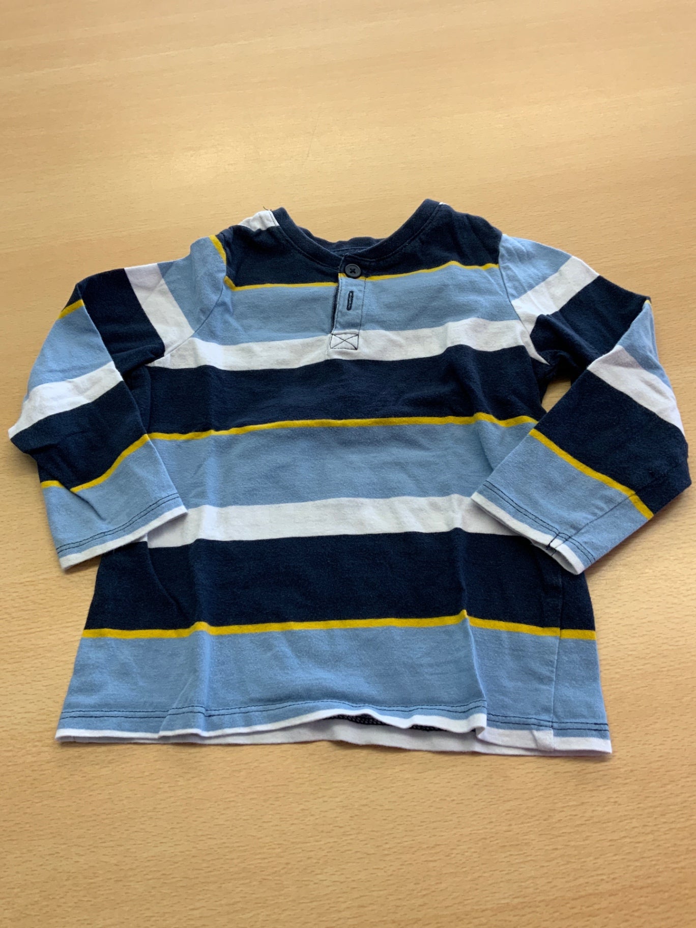 Langarmshirt 104 Blau mit Streifen